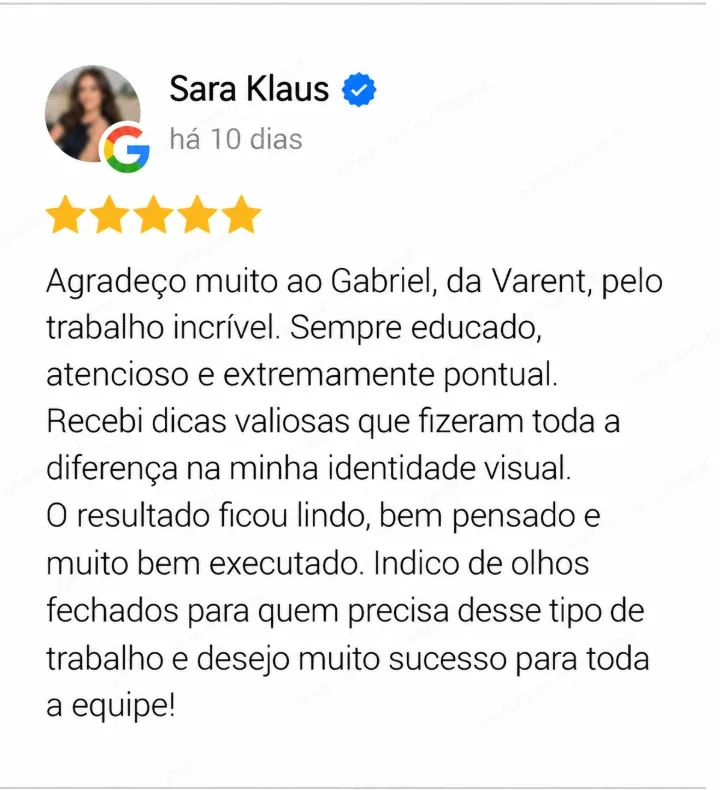 Avaliação de Sara Klaus para a VARΞNT